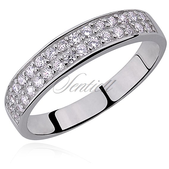 Silver (925) ring white zirconia