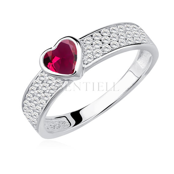 Silver (925) ring with ruby zirconia