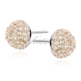 Silver (925) Earrings half ball peach