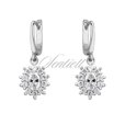 Silver (925) Earrings white zirconia