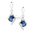 Silver (925) Earrings with sapphire zirconia