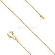 Silver (925) ball chain necklace 8L - gold plated