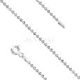 Silver (925) ball chain necklace for military tags