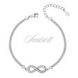 Silver (925) beauty bracelet white zirconia - infinity