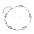 Silver (925) bracelet with white zirconias