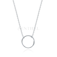 Silver (925) choker necklace with circle