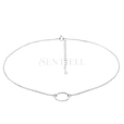 Silver (925) choker necklace with circle