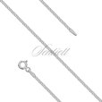 Silver (925) diamond-cut chain - curb extra flat Ø 040 rhodium-plated