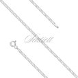 Silver (925) diamond-cut chain - curb extra flat Ø 060