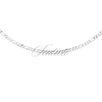 Silver (925) diamond-cut chain - figaro extra flat Ø 060