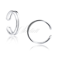 Silver (925) double hoop ear-cuff