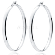 Silver (925) earrings hoops - highly polished