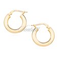 Silver (925) earrings hoops - highly polished, gold-plated