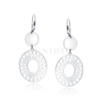 Silver (925) earrings - mandala with circle