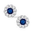 Silver (925) earrings with sapphire zirconia