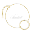 Silver (925) gold-plated bracelet - circle of balls