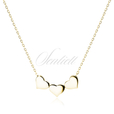 Silver (925) gold-plated choker necklace with hearts
