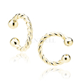 Silver (925) gold-plated ear-cuff - braided circle