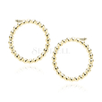 Silver (925) gold-plated earrings - circles of balls