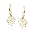 Silver (925) gold-plated earrings lotus flower