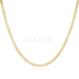 Silver (925) gold-plated herringbone chain necklace Ø 040