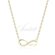 Silver (925) gold-plated necklace - infinity with pulse