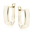 Silver (925) high polished earrings - gold-plated