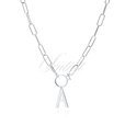 Silver (925) necklace - letter A with circle