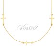Silver (925) necklace with cross, gold-plated