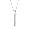 Silver (925) necklace with zirconia