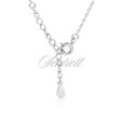 Silver (925) necklace with zirconia - clover