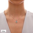 Silver (925) pendant emerald colored zirconia