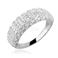 Silver (925) ring with white zirconia