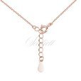 Silver (925) rose gold-plated necklace clover