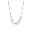 Silver (925) rose gold-plated necklace with wings