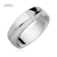 Silver (925) wedding ring, satin wave