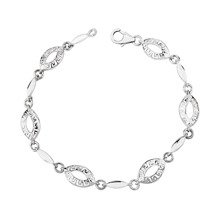Silver (925) bracelet greek pattern