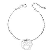 Silver (925) bracelet - openwork circle