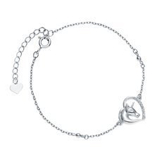 Silver (925) bracelet - unicorn with white zirconias