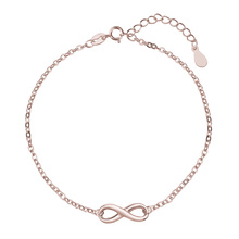 Silver (925) bracelet with rose gold-plated Infinity