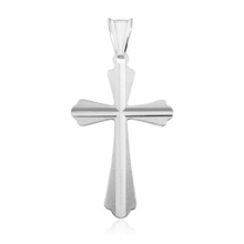 Silver (925) diamond cut pendant cross