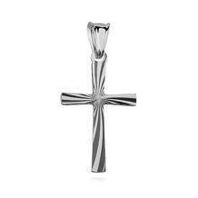 Silver (925) diamond cut pendant cross
