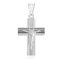 Silver (925) diamond cut pendant cross