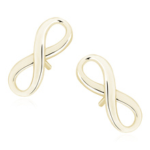 Silver (925) earrings Infinity gold-plated