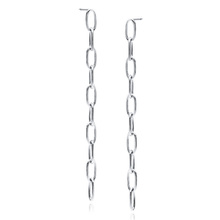 Silver (925) earrings - chain links