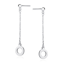 Silver (925) earrings - hanging circles