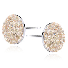 Silver (925) earrings peach half ball