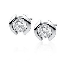 Silver (925) earrings with white zirconias