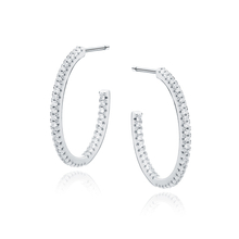 Silver (925) earrings with white zirconias