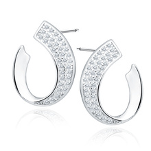 Silver (925) earrings with white zirconias